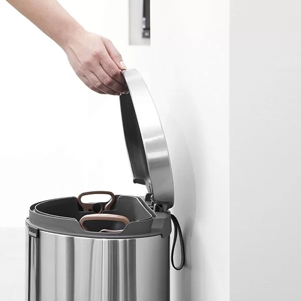 Мусорный бак эргономичный FlatBack+, 40л, матовая сталь, Brabantia, 482021 - изобр. 14