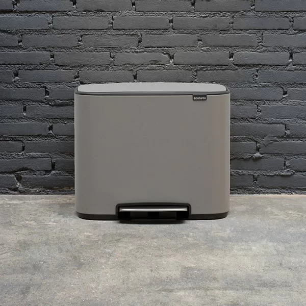 Мусорный бак 2 секции Pedal Bin Bo, серый, 11+23л, Brabantia, 121562 - изобр. 9