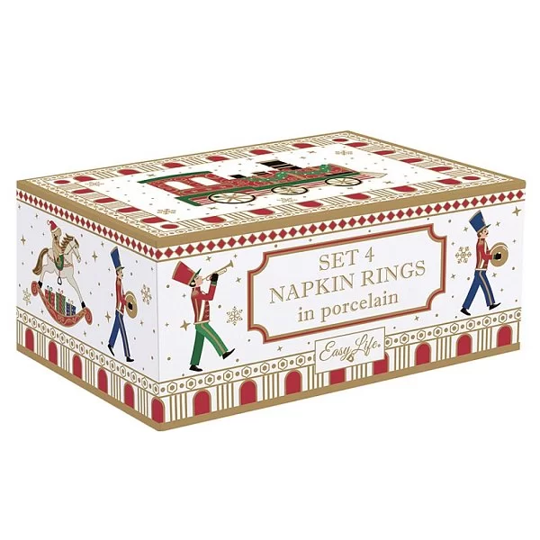 Набор из 4 колец для салфеток "Полярный экспресс", 4,5 см, фарфор, Easy Life, Италия, EL-R2192_EXPR - изобр. 8
