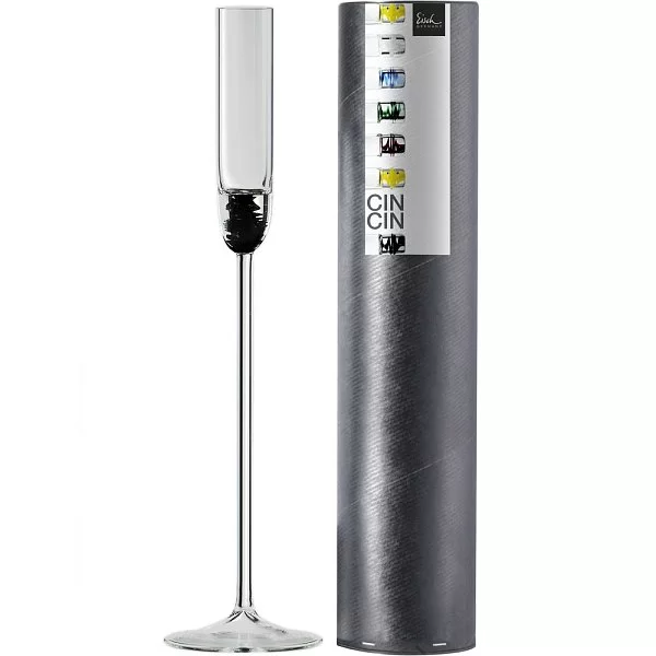 Рюмка для крепких напитков Cin Cin 50 мл в подарочной тубе, материал стекло, цвет черный, Eisch, Германия, 78000821 - изобр. 7