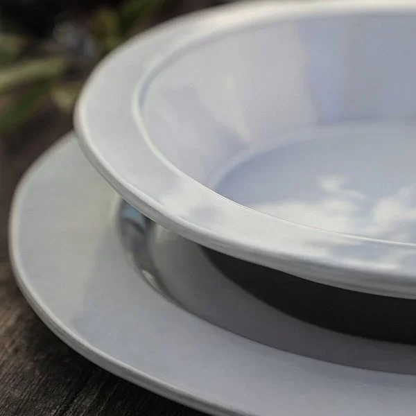 Тарелка глубокая Plano 17,4 см керамика, цвет белый + серый, Costa Nova, Португалия, 1POS171e-WHI(1POS171-03217U) - изобр. 8