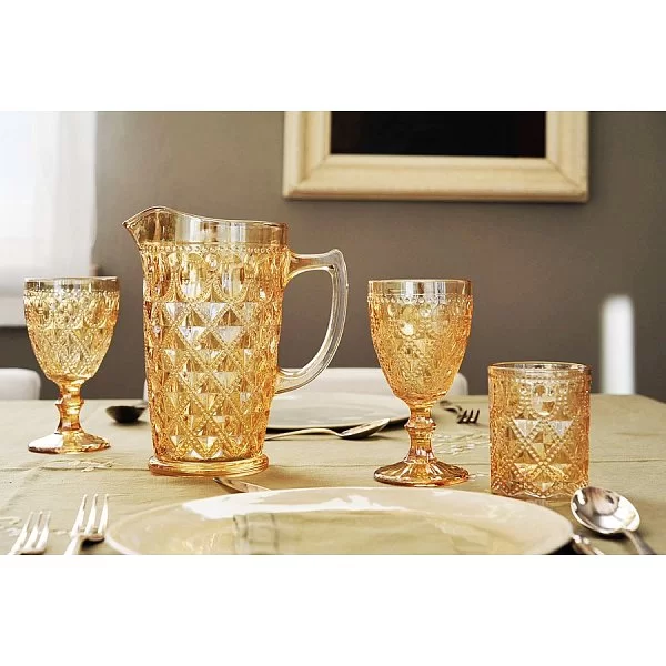 Набор из 4 бокалов для вина 400 мл Dubai, цвет янтарный, стекло, WD Lifestyle, Италия, WD-475A - изобр. 9