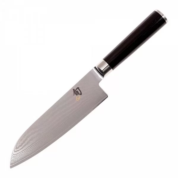 Нож кухонный поварской для левшей Santoku длина лезвия 19,1 см, сталь VG-MAX, Kai, Япония, DM-0702L - изобр. 7