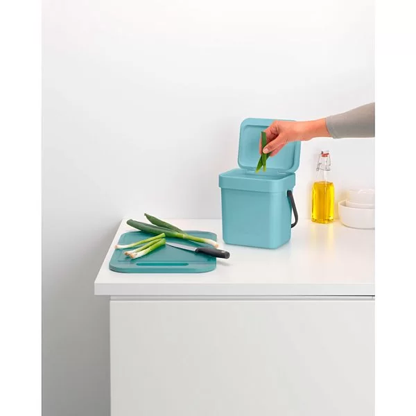 Мусорное ведро Sort & Go объем 3 л, 13,9x18,8,x17,4 см, материал пластик, цвет мятный, Brabantia, Бельгия, 209826 - изобр. 11