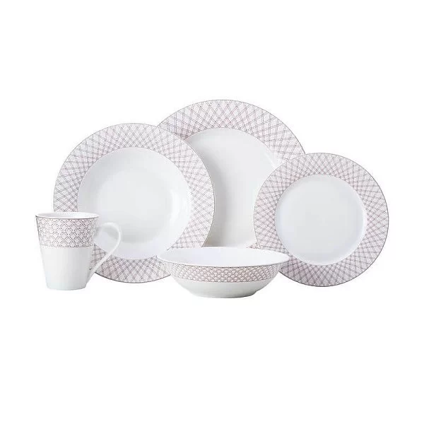 Обеденный набор на 4 персоны Jewel 20 предметов, фарфор, цвет рубиновый, Maxwell & Williams, Австралия, MW413-II0047 - изобр. 7