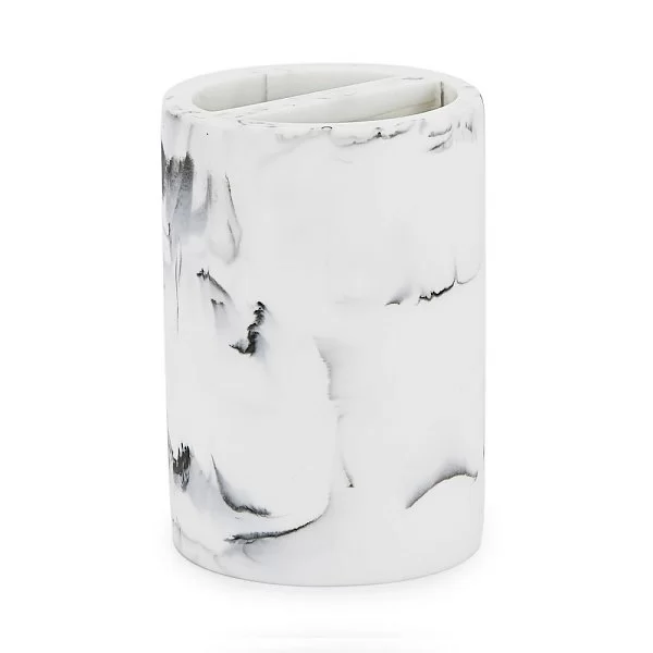 Стакан для зубных щеток Arabesco White/Black, Kassatex, AAB-TBH-WB - изобр. 7