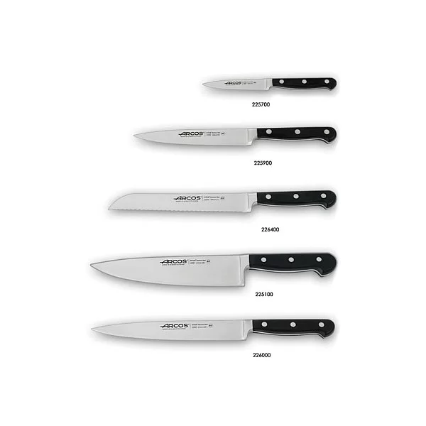 Набор из 5 кухонных ножей в деревянной подставке, нержавеющая сталь Nitrum, Arcos, Испания, 227000 - изобр. 8