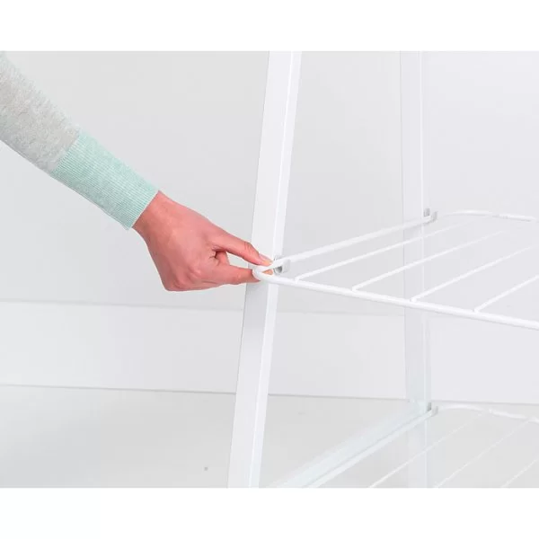 Вешалка-сушилка для одежды Linn, 99,5x57,2x190 см, нержавеющая сталь, цвет белый, Brabantia, Бельгия, 118265 - изобр. 9