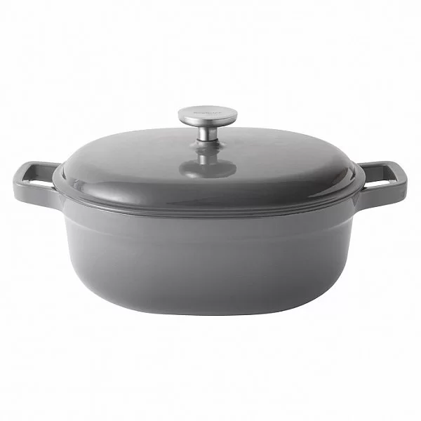 Кастрюля чугунная с крышкой Gem, объем 4,1 л, диаметр 27 см, цвет серый, Berghoff, Бельгия, 2307353 - изобр. 7
