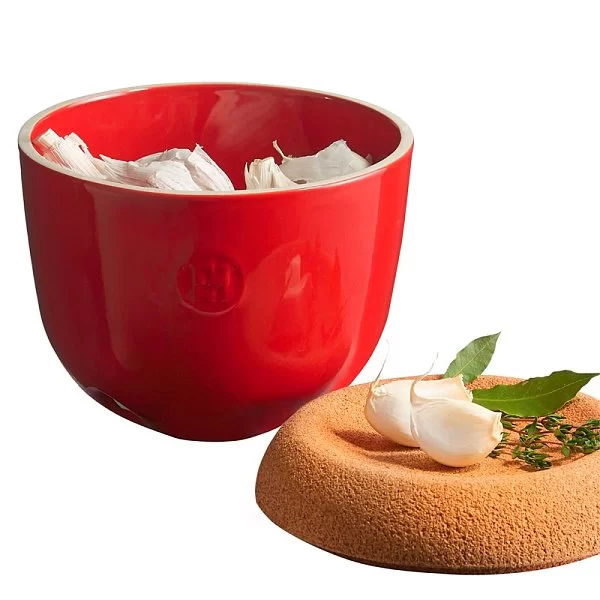 Емкость для хранения чеснока объем 0,94 л, 14,5x13,5 см, материал керамика, цвет гранат, Emile Henry, Франция, 348763 - изобр. 9