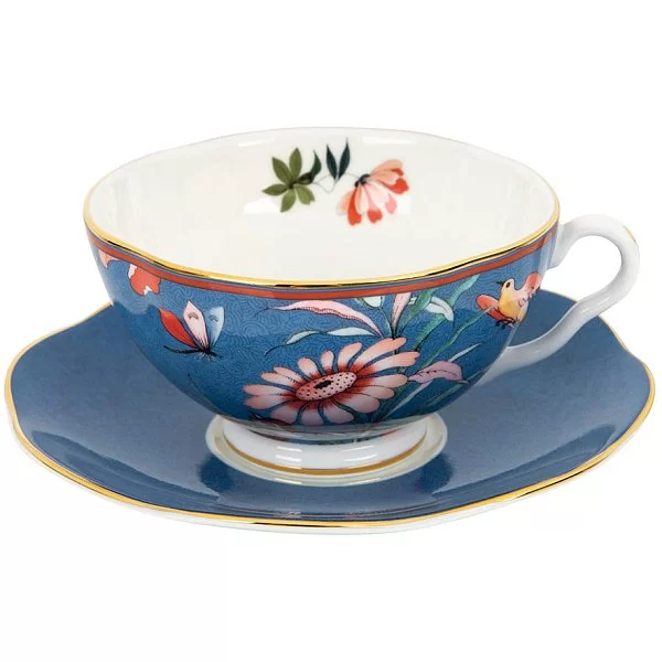 Чайная пара Paeonia Blush 200 мл, материал фарфор, цвет синий, Wedgwood, Великобритания, 40032091 - изобр. 7