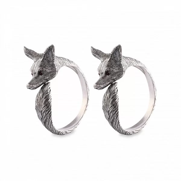 Набор из 2 колец для салфеток "Лиса", диаметр 5 см, олово, Vagabond House, США, VAG-B115O-1-2 - изобр. 7