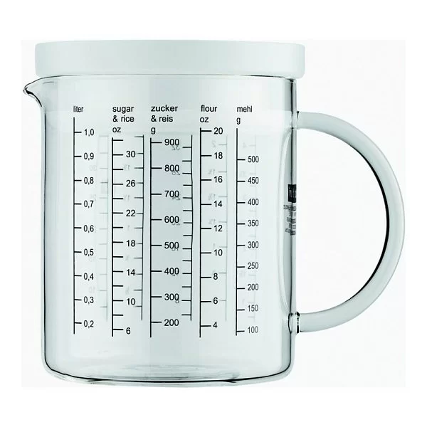 Кувшин мерный с крышкой Hot Pot Gourmet 1 л, стекло, Bodum, Швейцария, K4455-01B - изобр. 7