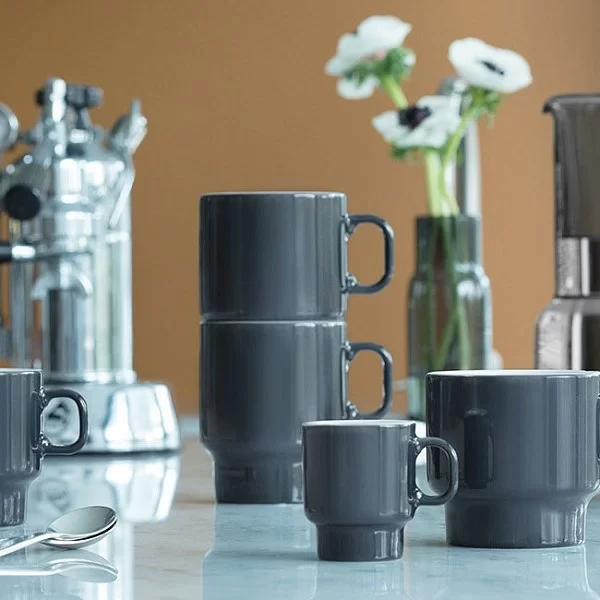 Набор из 2-х чашек для капучино Utility объем 380 мл, выдувное стекло, цвет черный, LSA International, Великобритания, P276-14-523 - изобр. 11