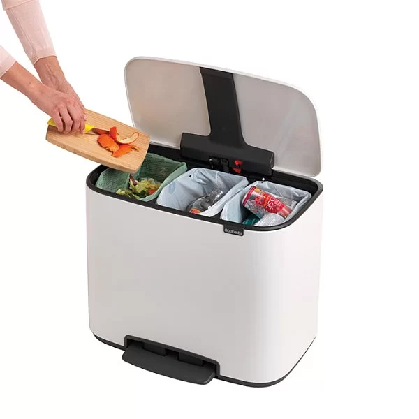Мусорный бак 3 секции Pedal Bin Bo, 3x11л, белый, Brabantia, 121005 - изобр. 19