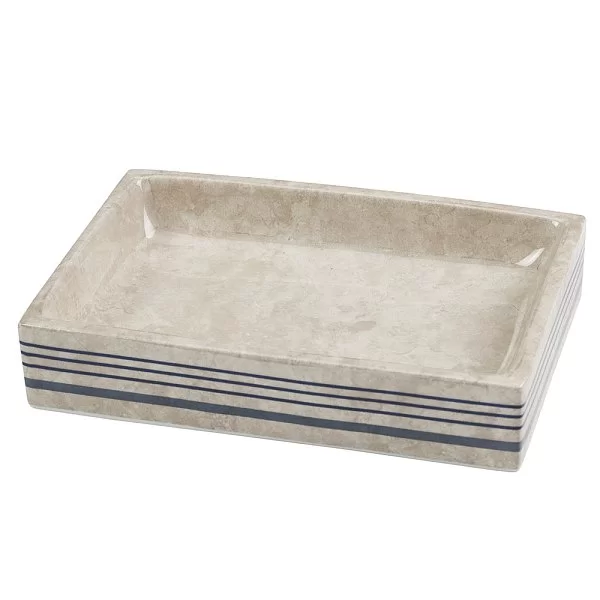 Мыльница Ticking Stripe 10х15х3 см, материал керамика, Creative Bath, США, TIC56BLU - изобр. 7