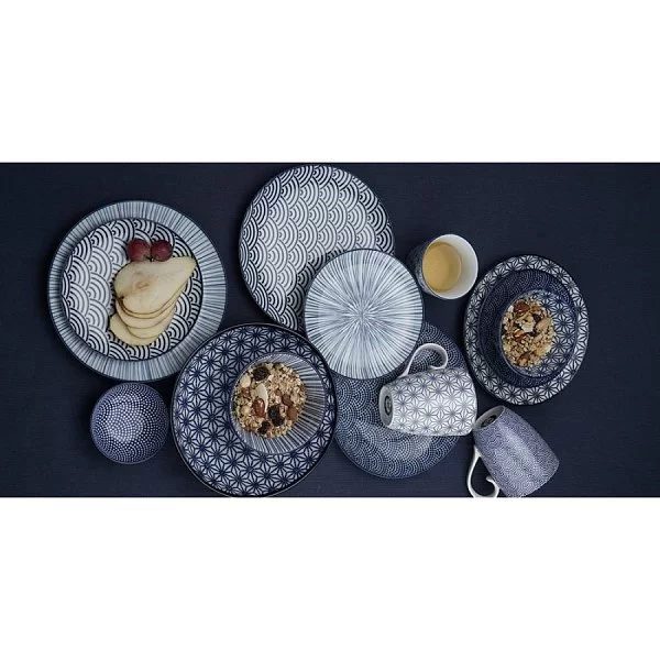 Тарелка глубокая Nippon 21 см, цвет синий + белый, фарфор, Tokyo Design, Япония, TD16032 - изобр. 9