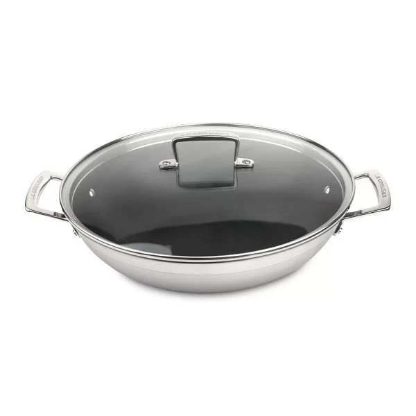 Сковорода-вок с антипригарным покрытием 30 см, материал нержавеющая сталь, Le Creuset, Франция, 96201130001000 - изобр. 7