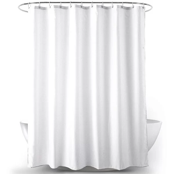 Шторка для ванной комнаты Modesty 200х200 см, полиэстер, цвет белый, Carnation Home Fashions, США, DES200W - изобр. 7