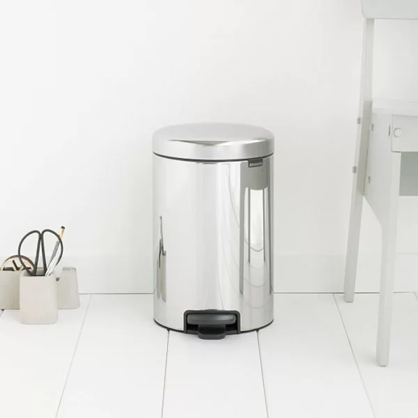 Мусорный бак с педалью NewIcon, 12л, стальной полированный, Brabantia, 113581 - изобр. 10