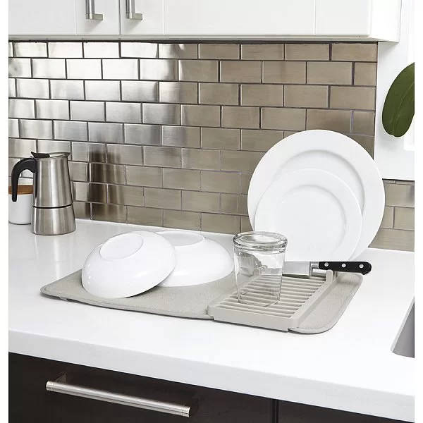 Коврик для сушки Udry mini, 50,8x2x33 см, материал микрофибра + полипропилен, цвет светло-серый, Umbra, Канада, 1004301-1220 - изобр. 8