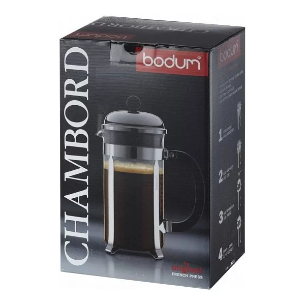 Френч-пресс Chambord 1,5 л, стекло, цвет стальной, Bodum, Швейцария, 1932-16 - изобр. 10