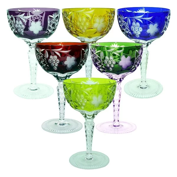 Фужер хрустальный для шампанского Grape 210 мл, цвет синий, Ajka Crystal, Венгрия, 1/cobaltblue/64576/51380/48359 - изобр. 8
