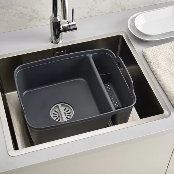Контейнер для мытья посуды Wash&Drain 20х31х39см, темно-серый, материал полипропилен, Joseph Joseph, Великобритания, 85138 - изобр. 9