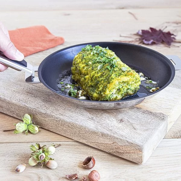 Сковорода Strate с антипригарным покрытием Excelliss 24 см, матовая нержавеющая сталь, Cristel, Франция, P24QLE - изобр. 11