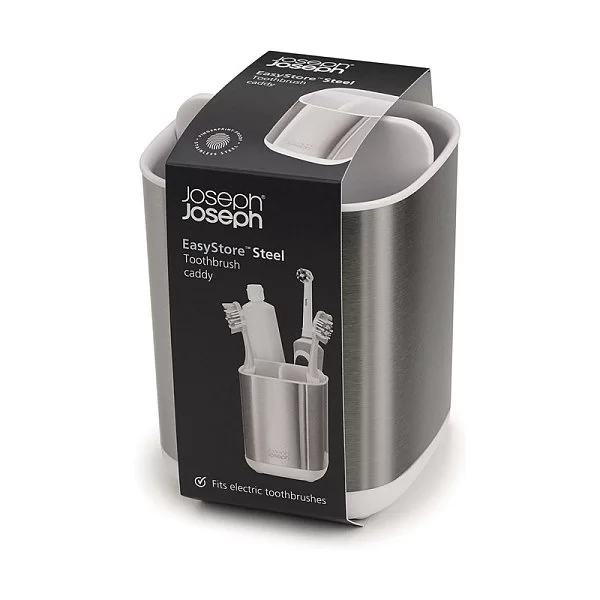 Органайзер для зубных щеток EasyStore Steel 9х12,5х9 см, пластик ABS, цвет металлик, Joseph Joseph, Великобритания, 70530 - изобр. 8