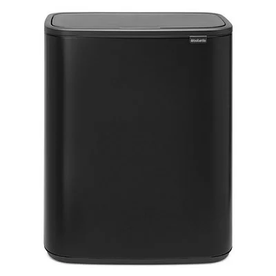 Мусорный бак 2-х секционный Touch Bin Bo объем 30 + 30 л, 54,5x31,2x65,6 см, нержавеющая сталь, цвет минерально-серый, Brabantia, Бельгия, 221460 - изобр. 60
