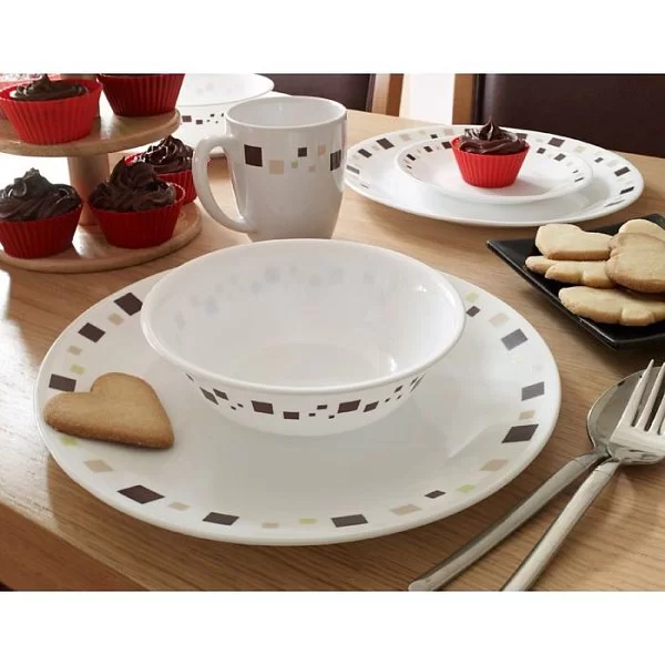 Набор посуды 12 предметов Geometric на 4 персоны, стекло, Corelle, 1118129 - изобр. 11