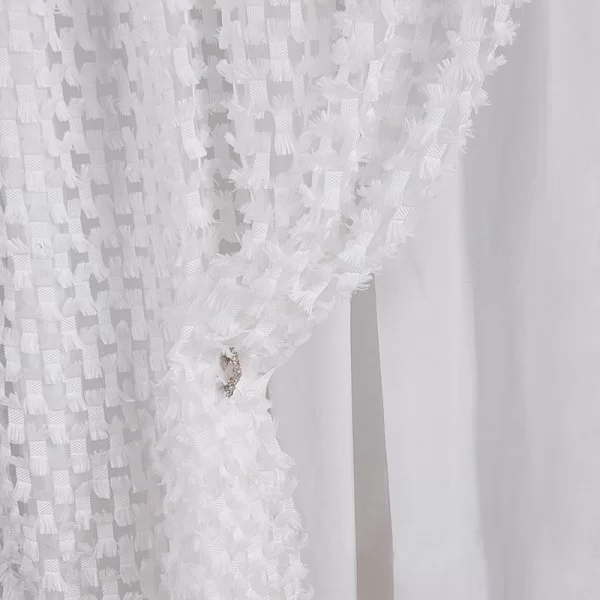 Шторка для ванной комнаты Fluff, 180х180 см, цвет белый, полиэстер, Carnation Home Fashions, США, FUF180W - изобр. 9
