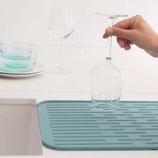 Силиконовый коврик для посуды Sink Side 44x32 см, цвет мятный, Brabantia, 117480 - изобр. 8