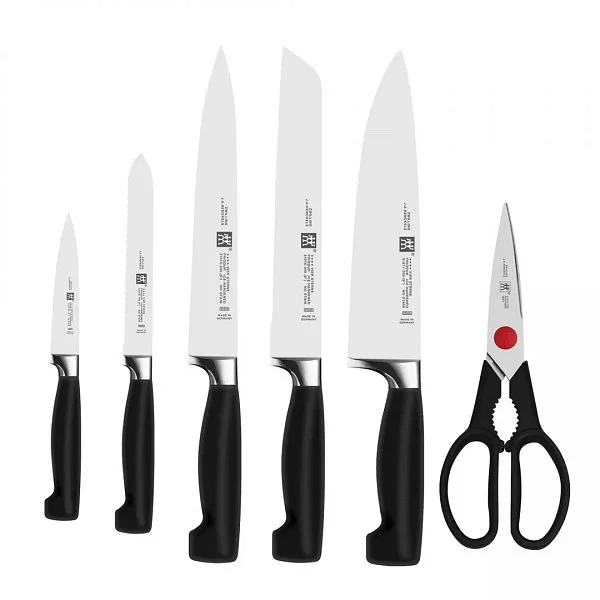 Набор кухонных ножей с заточкой Four Star, 7 предметов, цвет антрацитовый, Zwilling J.A. Henckels, Германия, 1027272 - изобр. 8