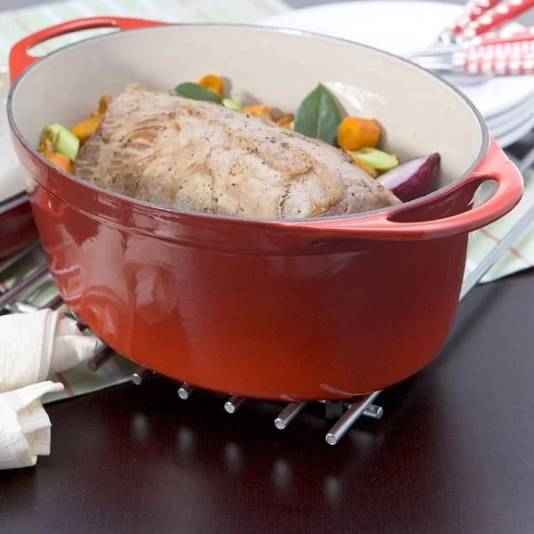 Кастрюля дофу овальная 30 см, объем 6 л, материал чугун, цвет вишневый, Le Creuset, Франция, 25084300602460 - изобр. 11