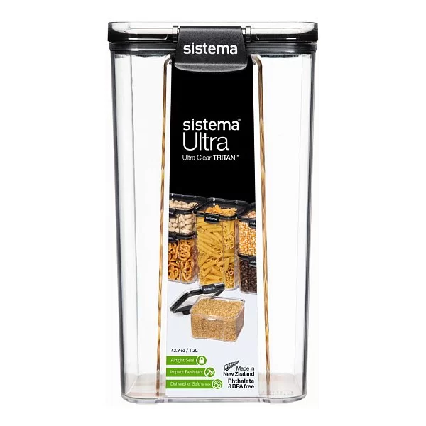 Контейнер квадратный Ultra Square 10,2х10,2х18 см, материал пластик, цвет черный, Sistema, Новая Зеландия, SI51403 - изобр. 8