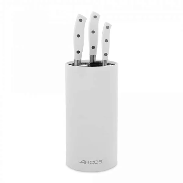 Набор кухонных ножей «поварская тройка» в подставке Riviera, нержавеющая сталь Nitrum, цвет белый, Arcos, AR237944W - изобр. 7