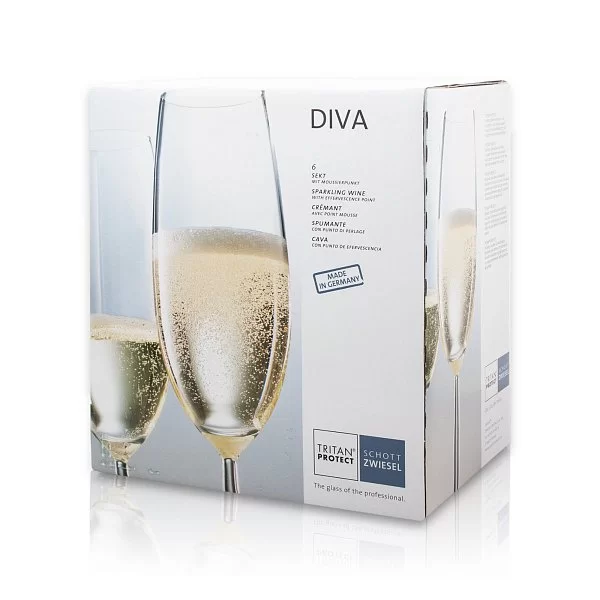 Набор бокалов для шампанского Diva 219 мл, хрустальное стекло, 6 шт, Schott Zwiesel, 104 100-6 - изобр. 11
