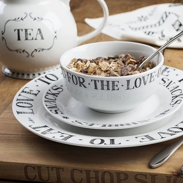 Обеденный набор посуды Stir It Up на 4 персоны, 12 предметов, цвет белый, фарфор, Kitchen Craft, Великобритания, 5199918 - изобр. 9