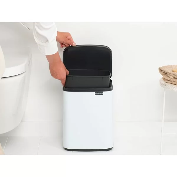 Мусорный бак Bo 7 л, 32x24x21 см, нержавеющая сталь, цвет белый, Brabantia, Бельгия, 222368 - изобр. 12