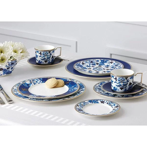 Сахарница с крышкой Hibiscus 12x8,5x9 см, 200 мл, материал фарфор, цвет синий, Wedgwood, Великобритания, 40003913 - изобр. 8