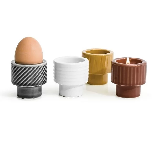 Подставка для яиц-подсвечник Coffee and More, высота 5,7 см, керамика, цвет коричневый, SagаForm, Швеция, 5018104 - изобр. 13