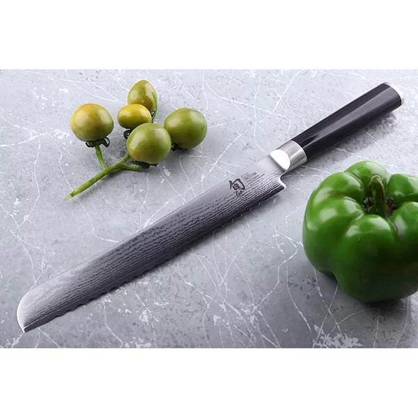 Нож для хлеба Shun Classic длина лезвия 24,1 см, сталь VG-MAX в обкладках из дамаска, Kai, Япония, KAI-DM-0705 - изобр. 8
