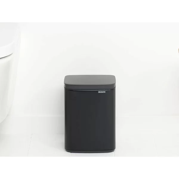 Мусорный бак Bo 4 л, 28x20x17 см, нержавеющая сталь, цвет черный матовый, Brabantia, Бельгия, 222481 - изобр. 16