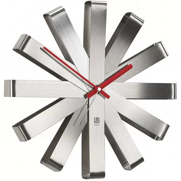 Часы настенные Ribbon 30,5х4,5 см, материал металл, Umbra, Канада, 118070-590 - изобр. 7