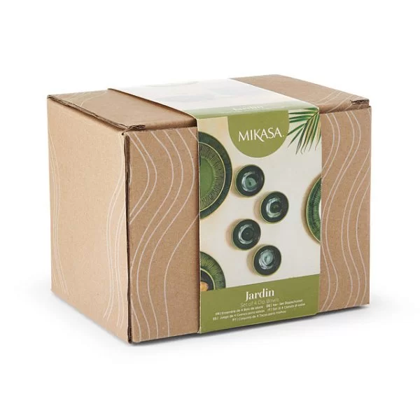 Набор из 4 пиал Mikasa Jardin 10 см, керамика, цвет зеленый, Kitchen Craft, Великобритания, MKJDDIPPK4 - изобр. 8