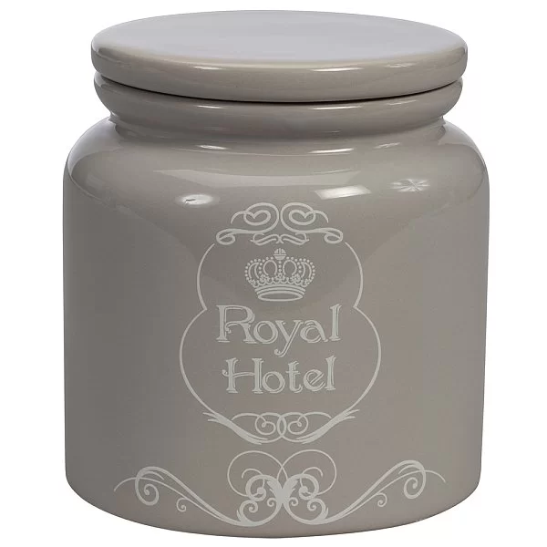 Косметическая емкость с крышкой Royal Hotel 11х11х13 см, материал керамика, Creative Bath, США, RHT25TPE - изобр. 7