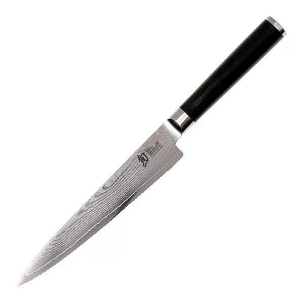Нож для томатов Serrated Petty длина лезвия 16,5 см, сталь VG-MAX в обкладках из дамаска, Kai, Япония, DM-0722 - изобр. 7