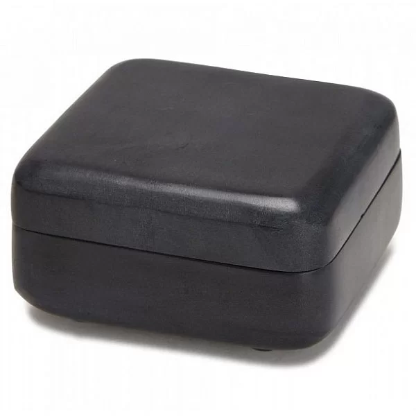 Косметическая емкость маленькая Noir 10x10x5,5 см, материал аргиллит, Kassatex, США, ANO-SST-BK - изобр. 7
